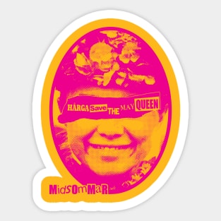 Hårga Save the May Queen [ MIDSOMMAR A24 HORROR SHIRT ] Pink Ink Sticker